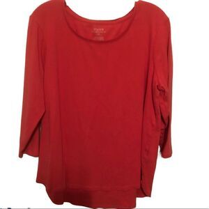 Chico’s Burnt Orange Tee Sz 3
